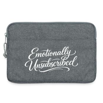 Sarcasm Emotionally Logged Out Funny Women - Laptop bag 13" - heather grey - Front