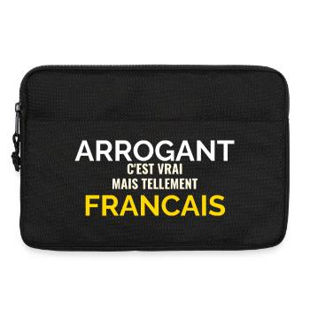 Tellement Français Humour Patriote - Sacoche pour ordinateur portable 13 pouces - noir - Devant