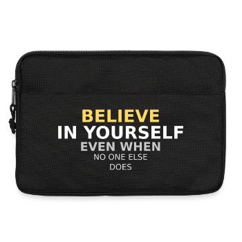 Glaube an dich Selbst Typo Motiv - Laptoptasche 13" - Schwarz - Vorne
