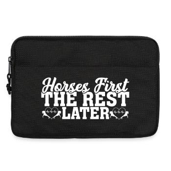 Horses First - Laptoptasche 13" - Schwarz - Vorne