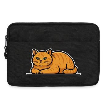 Vintage Red Cat Tabby Lying Quiet Portrait - Laptop bag 13" - black - Front