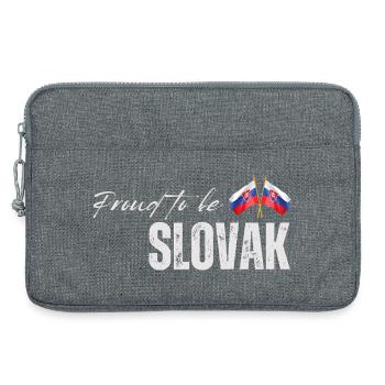 Stolzer Slowake, ich liebe die Slowakei - Laptoptasche 13" - Grau meliert - Vorne