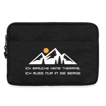 Keine Therapie ich muss in die Berge Wandern Desig - Laptoptasche 13" - Schwarz - Vorne