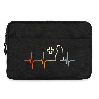 Vet Cats Heart Line - Laptop bag 13" - black - Front