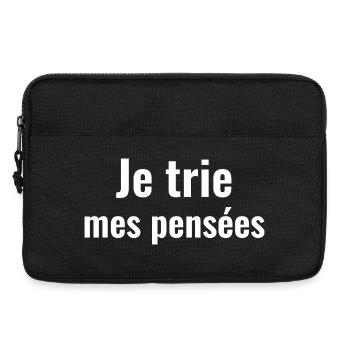 Je trie mes pensées  - Sacoche pour ordinateur portable 13 pouces - noir - Devant