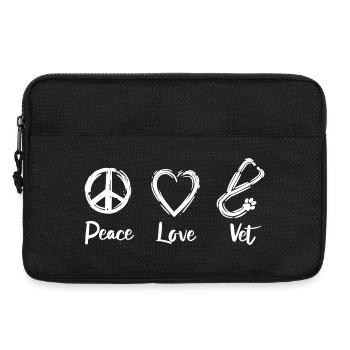 Peace Love Vet - Laptop bag 13" - black - Front