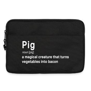 Magic Pig verwandelt Gemüse in Speck - Laptoptasche 13" - Schwarz - Vorne
