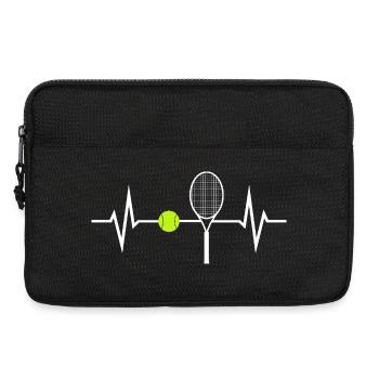 Tennis Love ECG Heartbeat Heart Rate Pulse - Laptop bag 13" - black - Front