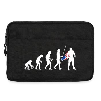 Évolution du super-héros américain USA Drapeau américain - Sacoche pour ordinateur portable 13 pouces - noir - Devant