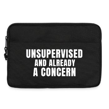 Unüberwacht und schon eine Sorge - Laptoptasche 13" - Schwarz - Vorne