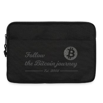 Lettrage de voyage Bitcoin - Sacoche pour ordinateur portable 13 pouces - noir - Devant