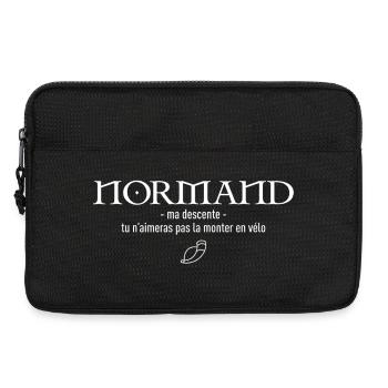 Normand Ma Descente Tu N Aimeras Pas La Monter ... - Sacoche pour ordinateur portable 13 pouces - noir - Devant