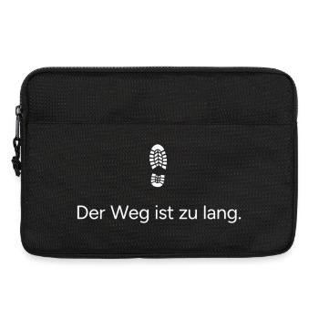 Der Weg ist zu lang Lustiger Spruch - Laptoptasche 13" - Schwarz - Vorne