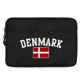 Denmark Arch Flag Typography - Laptop bag 13" - black - Front