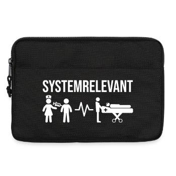 Systemrelevant Pflegekräfte Motiv - Laptoptasche 13" - Schwarz - Vorne