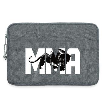 MMA Design mit einer Raubkatze - Laptoptasche 13" - Grau meliert - Vorne