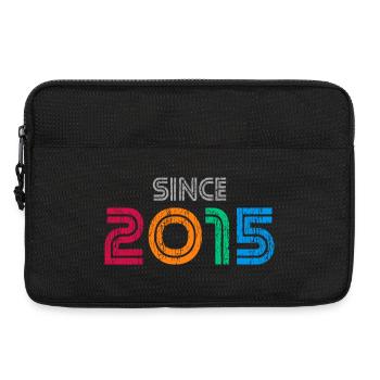 Seit 2015 | Retro-farbenes Geburtstagsjahr - Laptoptasche 13" - Schwarz - Vorne