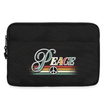 Paix Paix Liberté Pas de guerre Signe de paix - Sacoche pour ordinateur portable 13 pouces - noir - Devant