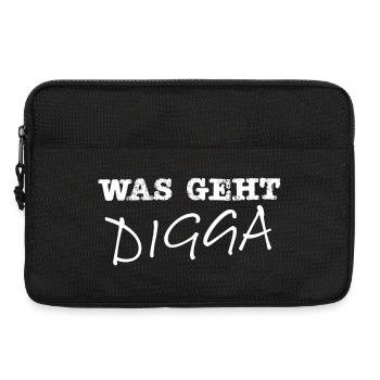 Was geht Digga weiss - Laptoptasche 13" - Schwarz - Vorne