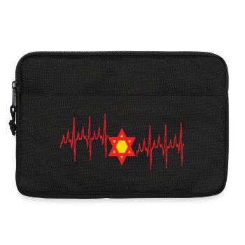 David's Star on cardiac signals. - Laptop bag 13" - black - Front