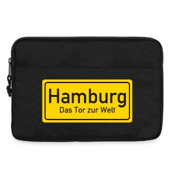 Panneau de nom de lieu de Hambourg Allemagne - Sacoche pour ordinateur portable 13 pouces - noir - Devant