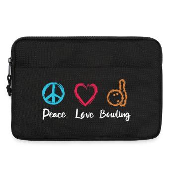 Quilles d’amour de paix - Sacoche pour ordinateur portable 13 pouces - noir - Devant
