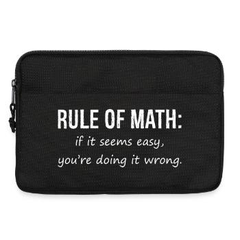 Math chemise Drôle Mens Mathlete Règle de Math drôle - Sacoche pour ordinateur portable 13 pouces - noir - Devant