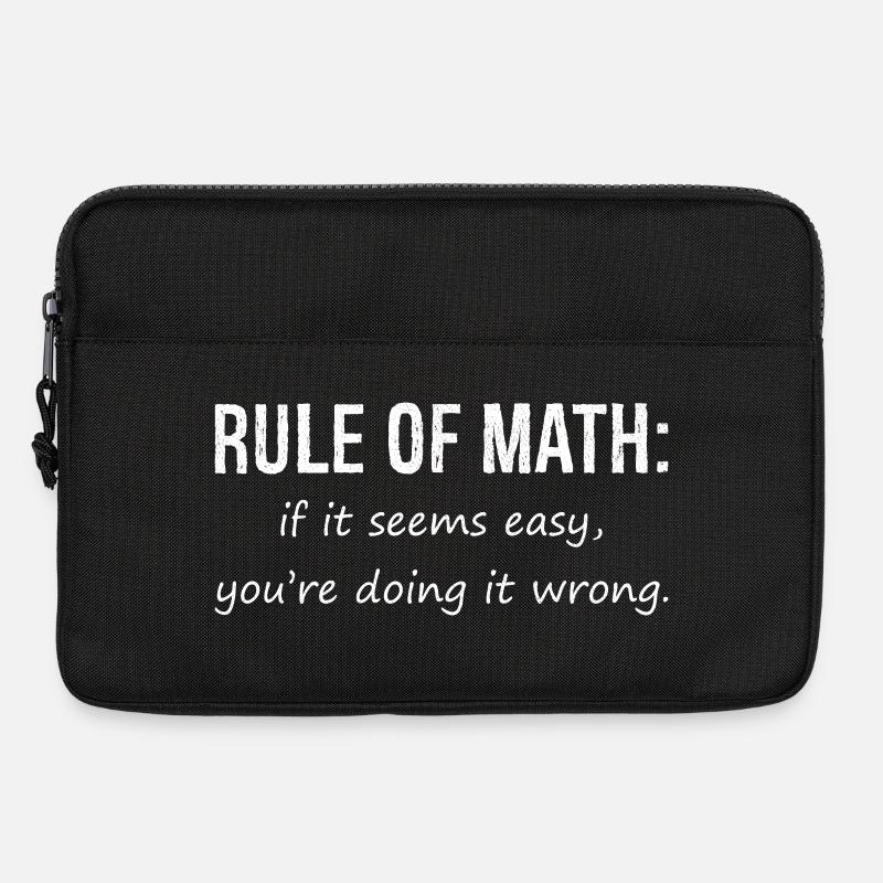 Mathe Shirt Lustig Herren Mathlete Regel der Mathe lustig - Laptoptasche 13" - Schwarz