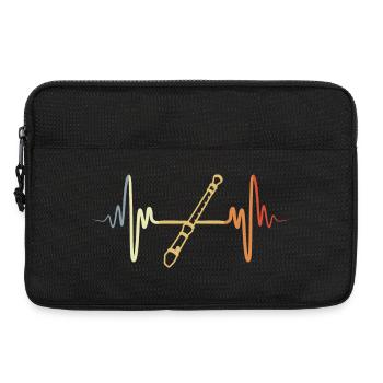 Flûte rétro - Sacoche pour ordinateur portable 13 pouces - noir - Devant