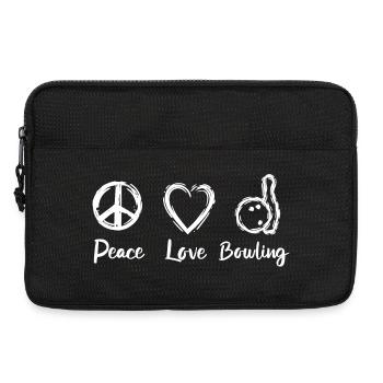 Peace Love Bowling - Laptop bag 13" - black - Front