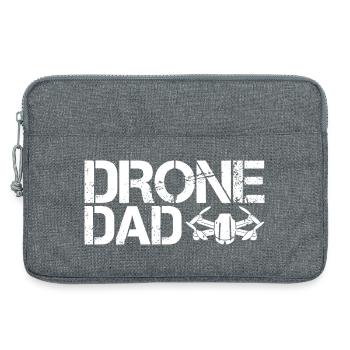drone dad Drohnen Flieger Symbol Vater icon Logo - Laptoptasche 13" - Grau meliert - Vorne