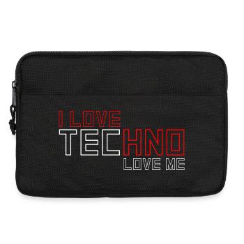 I Love Techno - Laptoptasche 13" - Schwarz - Vorne