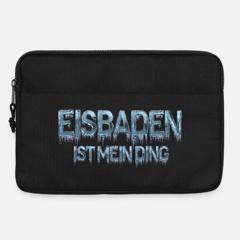 Eisbaden ist mein Ding - Laptoptasche 13" - Schwarz