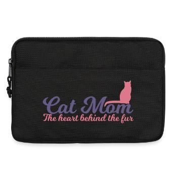 Maman chat - Sacoche pour ordinateur portable 13 pouces - noir - Devant