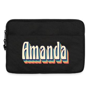 Amanda T-Shirt Retro Vintage T-Shirt Geschenkidee - Laptoptasche 13" - Schwarz - Vorne