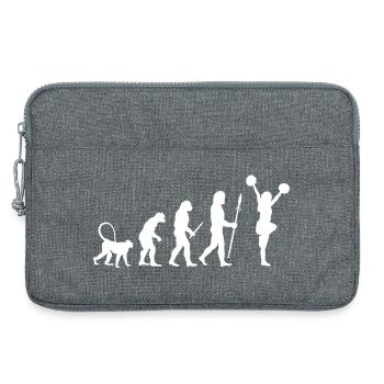 Évolution de la pom-pom girl - Sacoche pour ordinateur portable 13 pouces - gris chiné - Devant