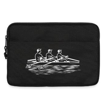Rowing Team Line Art - Laptop bag 13" - black - Front