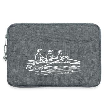 Rudermannschaft Line Art - Laptoptasche 13" - Grau meliert - Vorne