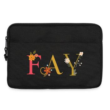 Le nom de la FAY est fleuri - Sacoche pour ordinateur portable 13 pouces - noir - Devant