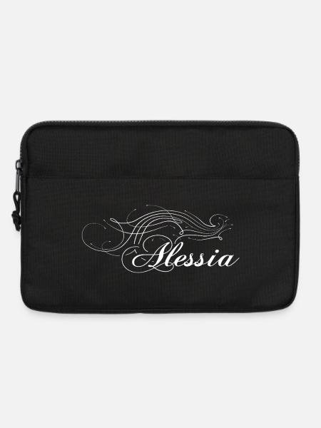 Alessia verziert weiss - Laptoptasche 13" - Schwarz
