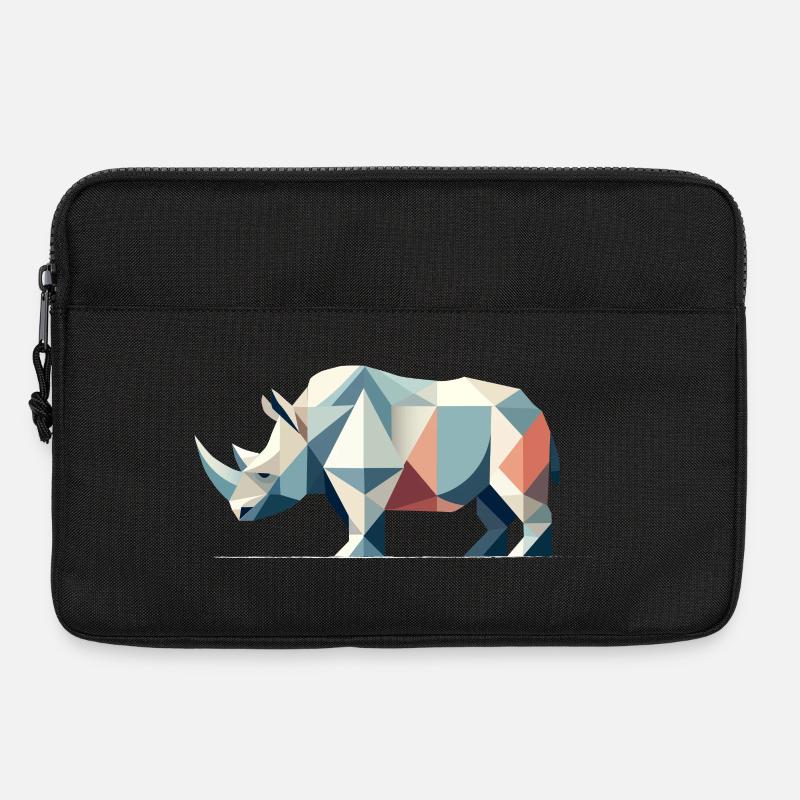 Geometric Rhinoceros – Powerful Elegance - Laptop bag 13" - black