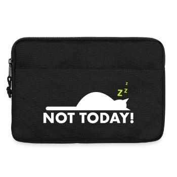 Not today – Lustiger Katzen Spruch - Laptoptasche 13" - Schwarz - Vorne
