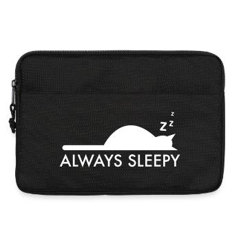 always sleepy schlafende katze müde - Laptoptasche 13" - Schwarz - Vorne