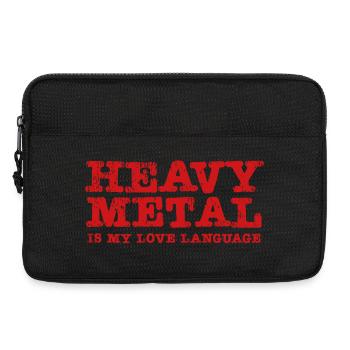 Le Heavy Metal est mon langage d’amour - Sacoche pour ordinateur portable 13 pouces - noir - Devant