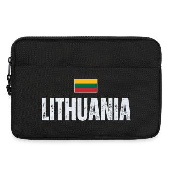 Lithuanian pride, flag of Lithuania - Laptop bag 13" - black - Front