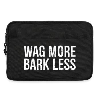 wag more bark less - Laptoptasche 13" - Schwarz - Vorne