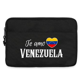 Ich liebe Venezuela, venezolanischen Stolz - Laptoptasche 13" - Schwarz - Vorne