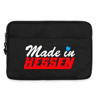 Made in Hesse logo with heart - Laptop bag 13" - black - Front