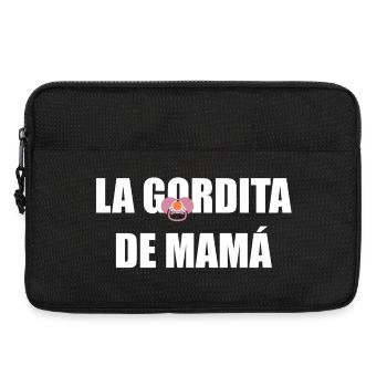 Mom's Chubby in WHITE - Laptop bag 13" - black - Front