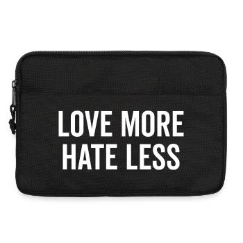 Love More Hate Less - Laptop bag 13" - black - Front